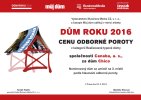 CANABA zvítězila v soutěži DŮM ROKU 2016